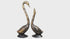 Brass Showpiece Duck Pair Statue 0.94kg